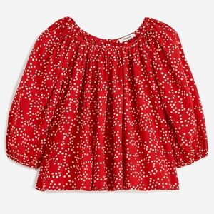 Madewell Shirred Puff-Sleeve Top